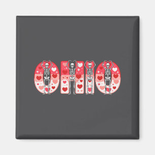 O-h-i-o Lustige Skelette Ohio Im Mittleren Westen  Magnet