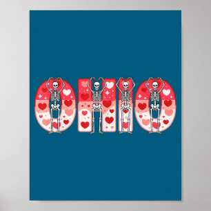 O-h-i-o Lustige Skelette Ohio In Midwestern Valent Poster
