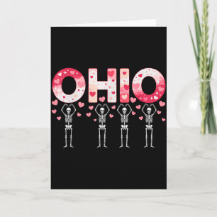 O-h-i-o Lustige Skelette Ohio In Mittleren Valenti Karte
