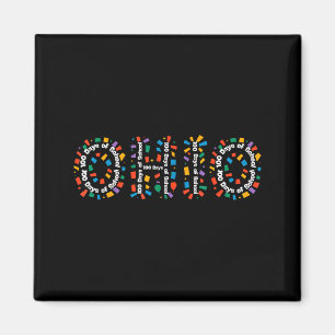 O-h-i-o Lustiger 100. Schultag Ohio Mittlerer West Magnet