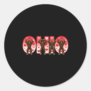 O-h-i-o Lustiger Bigfoot Ohio in Midwestern Valent Runder Aufkleber