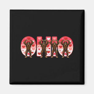 O-h-i-o Lustiger Bigfoot Ohio in mittelwestlichem Magnet