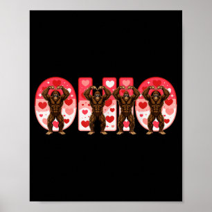 O-h-i-o Lustiger Bigfoot Ohio In Mittelwestlichen  Poster