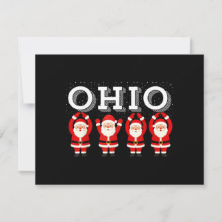 O-H-I-O State Funny Santa Vintage Christmas Family
