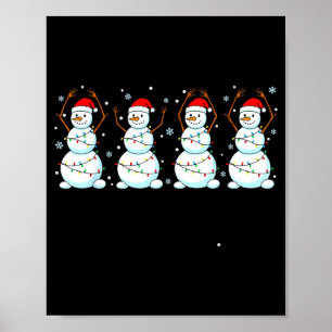 O-h-i-o Weihnachts-Schneemann Ohio Vintage und Mit Poster