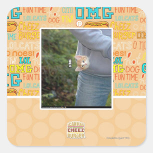 O hai quadratischer aufkleber