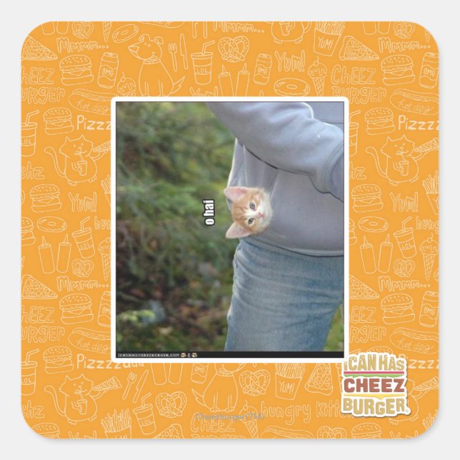 O hai quadratischer aufkleber (Vorderseite)