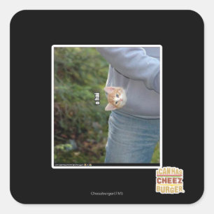 O hai quadratischer aufkleber