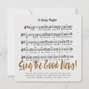 O HEILIGE NACHT Minimalistischer religiöser Weihna Feiertagskarte