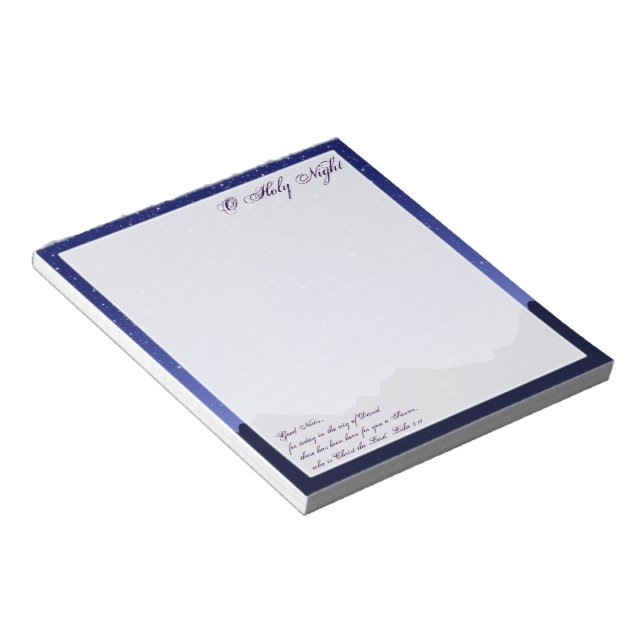 O Heilige Nacht Note Pad Notizblock (angewinkelt)
