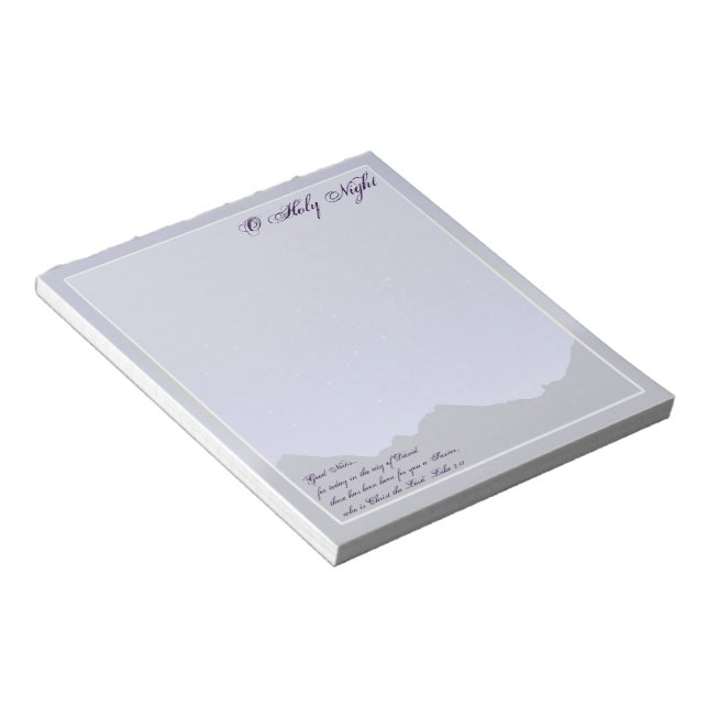 O Heilige Nacht Note Pad Notizblock (angewinkelt)