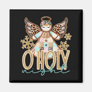 O Heilige Nacht Patchwork Engel Christlich Jesus C Magnet
