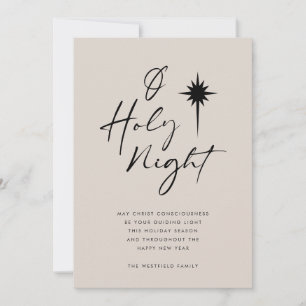 O Heilige Nacht Stern von Bethlehem Minimalist Feiertagskarte