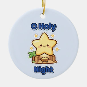 O Heilige Nacht Stern von Bethlehem Weihnachten Keramik Ornament