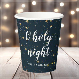 O Heilige Nacht Weihnachtsstern Pappbecher