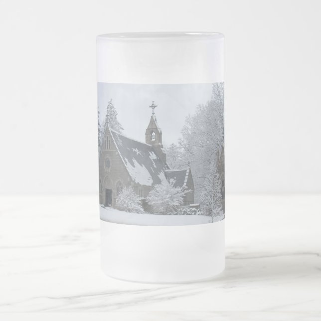 O Heiliger Winter Mattglas Bierglas (Mittel)