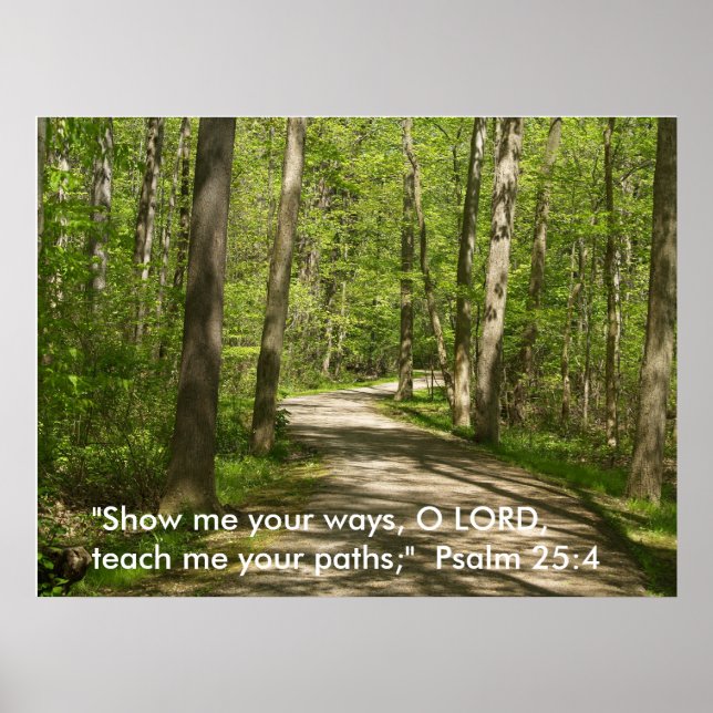 O Herr, lehre mir deine Wege. Psalm 25 Poster (Vorne)