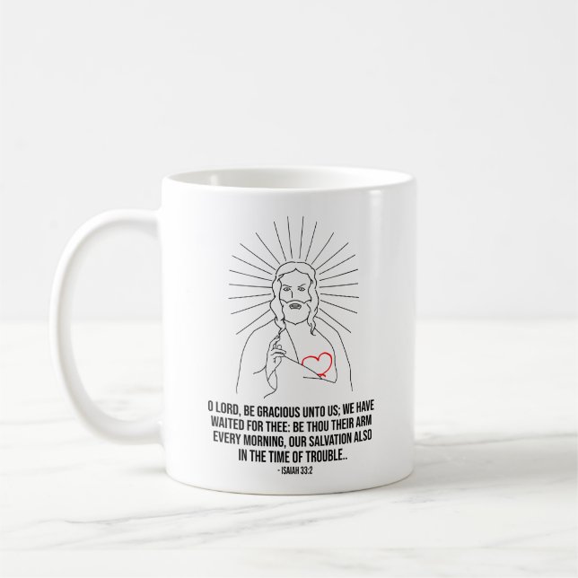 O Herr, sei uns freundlich. Christlich Kaffeetasse (Links)