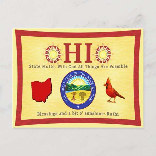 O-HI-O Ruthi aka abitosunshine Postkarte (Vorderseite)