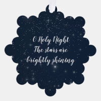 O Holy Night Christmas Song Texte auf Starry Sky