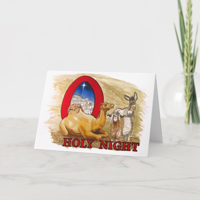 O Holy Night Feiertagskarte (Vorderseite)