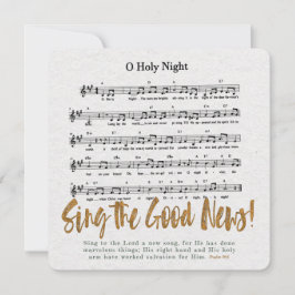 O HOLY NIGHT Minimalistische religiöse Weihnachtsf Feiertagskarte