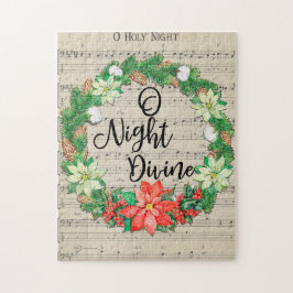 O Holy Night Sheet Music Christmas Wreath Puzzle