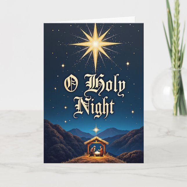 O Holy Night – Star Over Bethlehem Karte (Vorderseite)