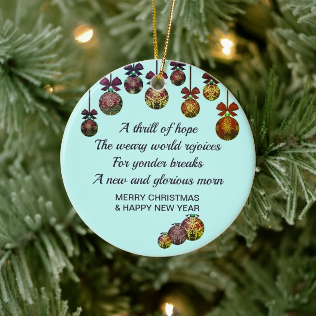 O HOLY NIGHT | Weihnachtsjahr Keramik Ornament (Baum)