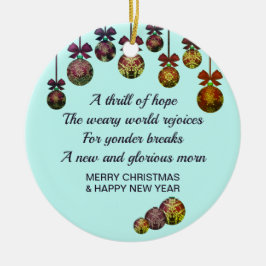 O HOLY NIGHT | Weihnachtsjahr Keramik Ornament