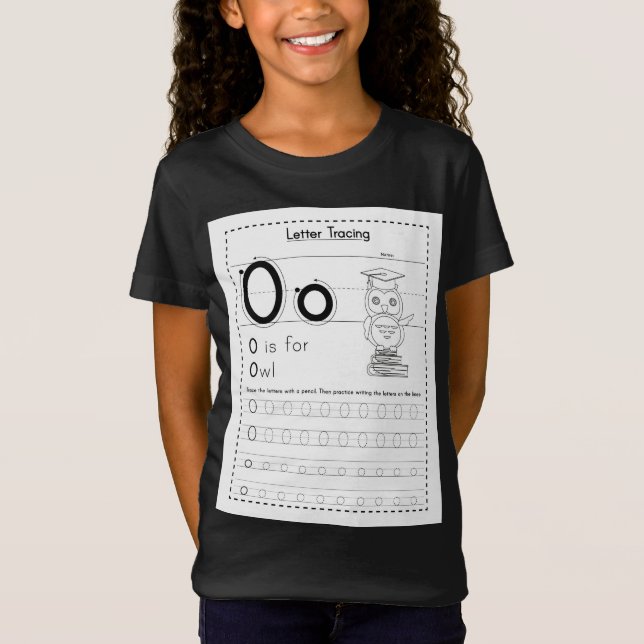 O ist für Eule T-Shirt (Vorderseite)