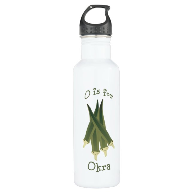 O ist für Okra. Trinkflasche (Vorderseite)