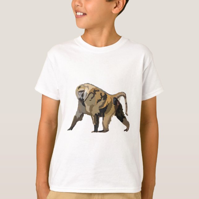 O ist für Olive Baboon T-Shirt (Vorderseite)