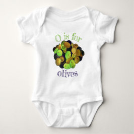 O ist für OLIVES Mediterranean Black Green Mixed Baby Strampler