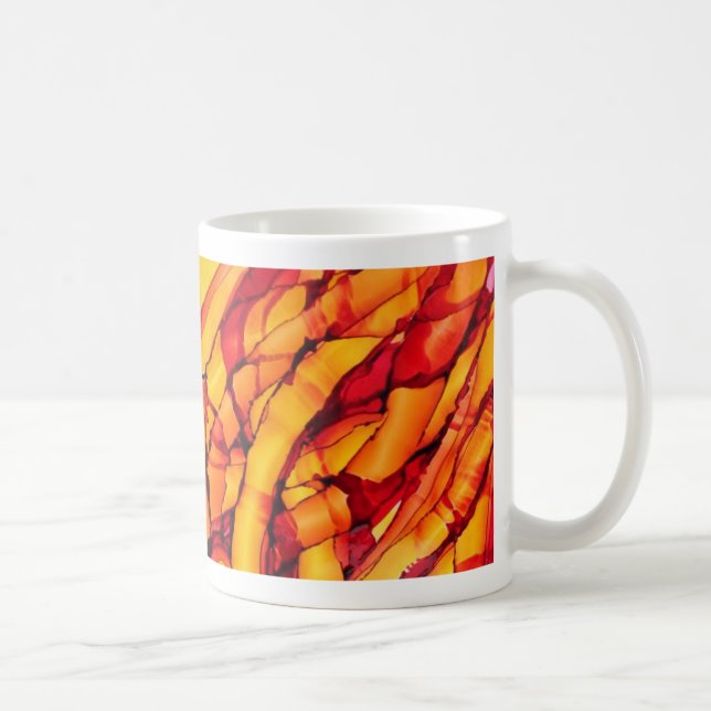 O ist für orange Alphabetkunst-Tasse Tasse (Rechts)