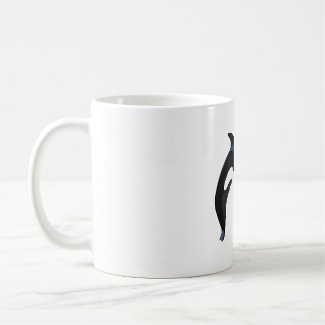 O ist für Orca Kaffeetasse (Links)