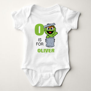 O ist für Oscar der Grouch Name hinzufügen Baby Strampler
