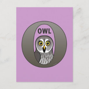 O ist für Owl Postkarte