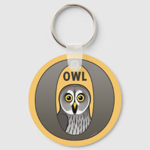 O ist für Owl Schlüsselanhänger