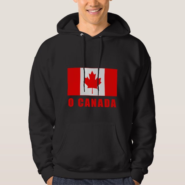 O KANADA mit kanadischen Flaggen-T-Shirts Hoodie (Vorderseite)