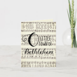 O kleine Stadt Bethlehem Feiertagskarte