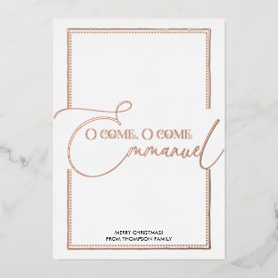 O komm, Emmanuel! Christliche Weihnacht Christi Ge Folien Feiertagskarte