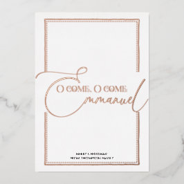 O komm, Emmanuel! Christliche Weihnachten Folien Feiertagskarte