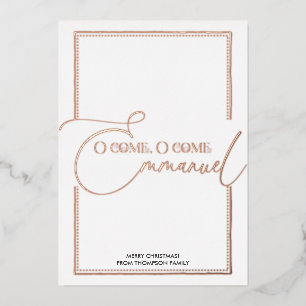 O komm, Emmanuel! Christliche Weihnachten Folien Feiertagskarte