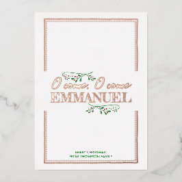 O komm, Emmanuel! Folien Feiertagskarte