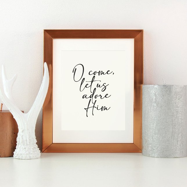 O Komm Lass uns Adore Ihm Weihnachtskunst drucken Poster (Von Creator hochgeladen)