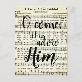O komm, Lass uns Adore Ihn Postkarte
