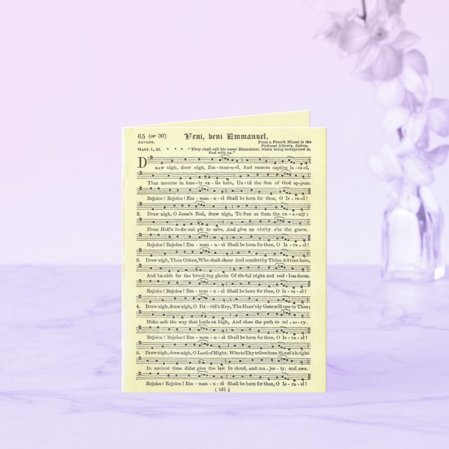 "O komm, o komm, Emmanuel" Advent Grußkarte Karte (Von Creator hochgeladen)