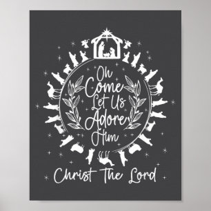 O kommt, lasst uns ihn anbeten Christus, der Herr, Poster