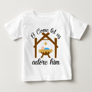 O Lass uns Adore Ihm Baby T-shirt
